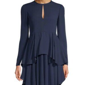 Emporio Armani Long-Sleeve Tiered Pleated Minidress
